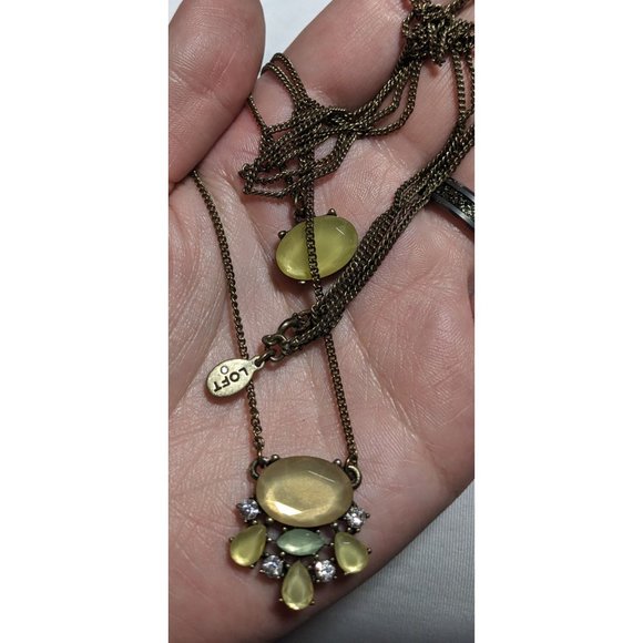 Ann Taylor Loft Multilayer Gemmed Necklace - Picture 2 of 5